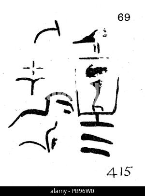 1793 Ungewöhnliche Narmer Tarkhan serekh aus (0108) Stockfoto