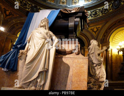 1008 Mausoleo del General San Martín de la Catedral Metropolitana, Buenos Aires, Argentinien, 2014-11-23 WTourAR AA03 Stockfoto