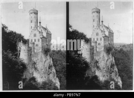 919 Schloss Lichtenstein am Rand der Schwäbischen Alb Stockfoto