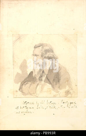 1739 Thomas Butler Gunn Tagebücher - Band 8, Seite 4 (Aquarell und Bleistift Skizze) Stockfoto