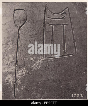 1793 Ungewöhnliche Narmer Tarkhan serekh () aus, Foto Stockfoto