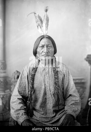 . Englisch: Sitting Bull von D F Barry ca 1883 original Kabinett Karte. ca. 1883 1541 Sitting Bull von D F Barry ca 1883 Dakota Territory Stockfoto