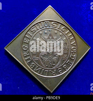 864 Klippe Medaille Stadt Dichtung Berlin 1253, Vorderseite Stockfoto