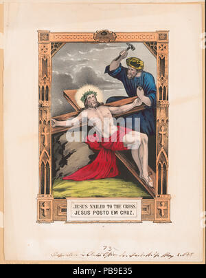 832 Jesus ans Kreuz genagelt - Jesus posto em Cruz LCCN 2002707670 Stockfoto