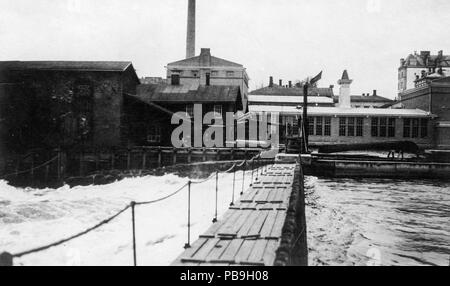 CC-in Tampere 1918, Kuvat Vapriikin kuva-arkisto. Finnische Bürgerkrieg 1918 Foto: Museum Centre Vapriikki Photo Archive. 1599 Tammerkosken ylittävä neulapato (26901640391) Stockfoto