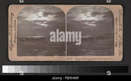 1099 Niagara River (rapids bei Mondschein), Niagara Falls, New York, USA (Nypl b 11708188-G91F058 002 W) Stockfoto