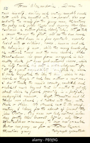 1730 Thomas Butler Gunn Tagebücher - Band 19, Seite 66, 22. März 1862 Stockfoto