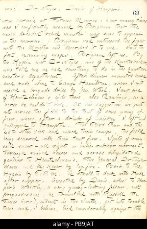 1730 Thomas Butler Gunn Tagebücher - Band 19, Seite 83, 26. März 1862 Stockfoto