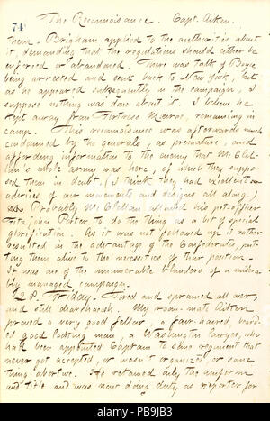 1730 Thomas Butler Gunn Tagebücher - Band 19, Seite 88, 27. März 1862 Stockfoto