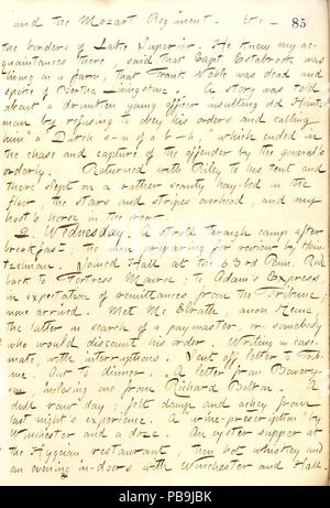 1730 Thomas Butler Gunn Tagebücher - Band 19, Seite 99, April 1, 1862 Stockfoto
