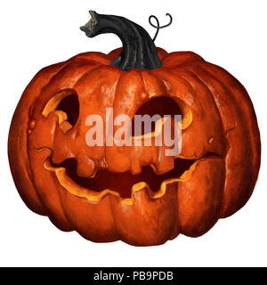 Halloween geschnitzten Kürbis Abbildung Stockfoto