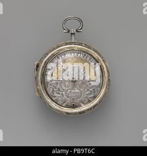 Beobachten. Kultur: Britische, London. Abmessungen: Durchmesser: 2 cm. (5,4 cm). Schöpfer: Uhrmacher: Daniel Quare (Briten, 1647/49-1785). Datum: Ca. 1690. Museum: Metropolitan Museum of Art, New York, USA. Stockfoto