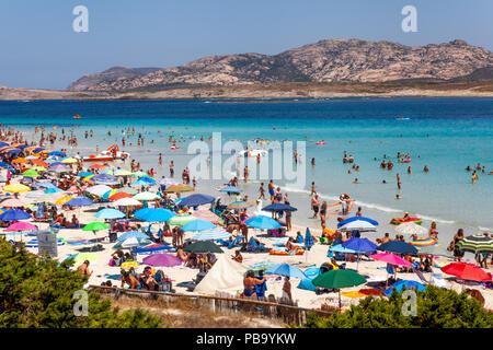 Strand Pelosa Stintino Sardinien Stockfoto