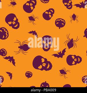 Halloween Muster Nahtlose. Vector Illustration. Hellen Hintergrund. All Saints Eve. Stock Vektor