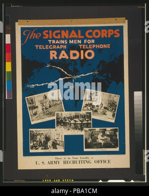 1700 Das Signal Corps Züge Männer für Telegraph, Telefon, Radio LCCN 00651832 Stockfoto