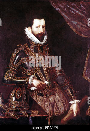 Portrait von Alessandro Farnese, Herzog von Parma. Italienisch, Ende des 16. Jahrhunderts Stockfoto