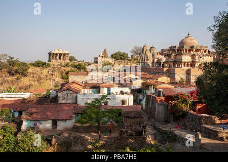 Ein Blick von Kumbhal Fort, Udaipur, Indien Stockfoto