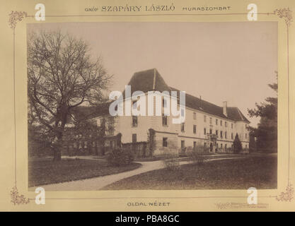 1071 Muraszombat, Slowenien, Muravidék régió. Ein szapáry - kastély oldalnézete között, 1895-1899. - Fortepan 83502 Stockfoto