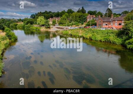 Obere Arley, an den Ufern des Flusses Severn, Worcestershire Stockfoto