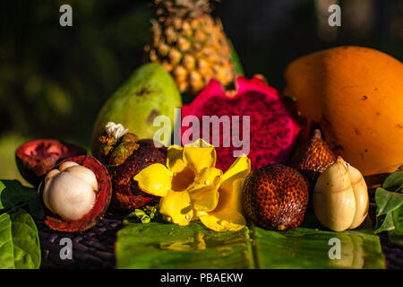 Exotica asiatischen frische Früchte von Bali noch Leben Stockfoto
