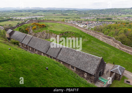 Blick von Stirling Castle auf Gebäude für die Lagerung von Pulver verwendet Stockfoto