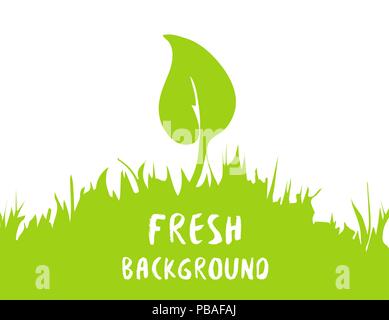 Frisch und grün vector Hintergrund. Im Frühling oder im Sommer. Linden Blatt Stock Vektor