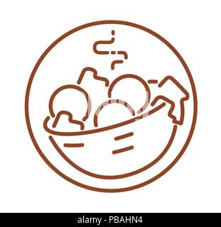 Falafel Symbol. In der Nähe von East vegetarische Fast food unterzeichnen. Trendy flache Linie Design. Vector Illustration Stock Vektor