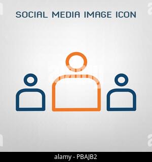 Social media Bild Symbol. Vector Illustration Stock Vektor