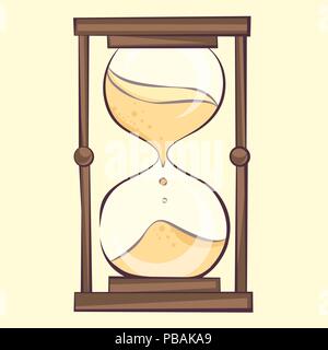 Transparente Sanduhr Illustration, Sanduhr, sandclock, Vector EPS 10 Symbol Stock Vektor