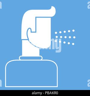 Husten mann Symbol, vector Flat Style anmelden Stock Vektor