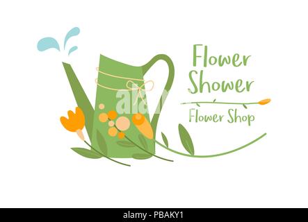 Flower Shop logo Vektor Schablone, Logo Design Stock Vektor
