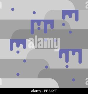 Regnerisch und bewölkt Flat Style vector Hintergrund Stock Vektor