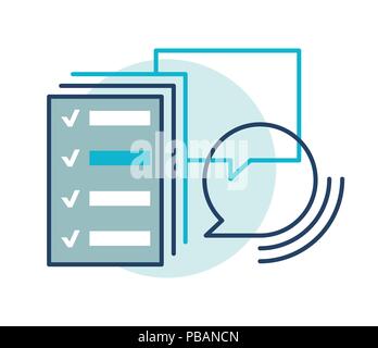 Kundenrezensionen Symbol, guten Rating, positives Feedback. Vektor unterzeichnen, flache Linie Stil Stock Vektor