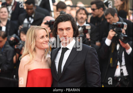 Mai 16, 2016 - Cannes, Frankreich: Adam Fahrer und Frau Joanne Tucker "Paterson 'Premiere während des 69. Filmfestival in Cannes teil. Adam Treiber et Joanne Tucker lors du 69eme Festival de Cannes. *** Frankreich/KEINE VERKÄUFE IN DEN FRANZÖSISCHEN MEDIEN *** Stockfoto