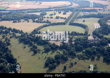 Luftaufnahme von Hardwick Hall Estate in der Nähe von Chesterfield Stockfoto