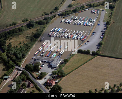 Luftbild des Venezianischen Marina in der Nähe von Crewe, Cheshire Stockfoto