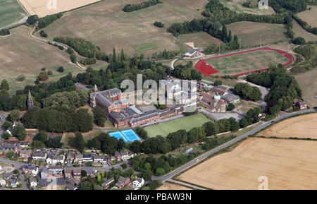 Luftaufnahme des Mount St. Mary's College, Spinkhill in der Nähe von Sheffield Stockfoto