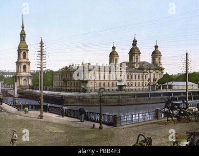 . Englisch: Blick auf den See (St. Nicolas) Kathedrale in St. Petersburg (Russland). 19. Jahrhundert photochrom Print (1890-1900)???????:??? ?? ?????????? ??????? ????? ? ?????-?????????? (??????)?? ??????? ??????????? ??????? ? ??????????????? ???????. ??????? ?????????????? XIX???? (1890-1900). Zwischen 1890 und 1905 1084 Navalstpete Stockfoto
