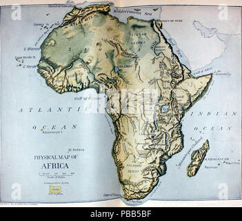 Physische Karte Von Afrika Stockfotografie Alamy