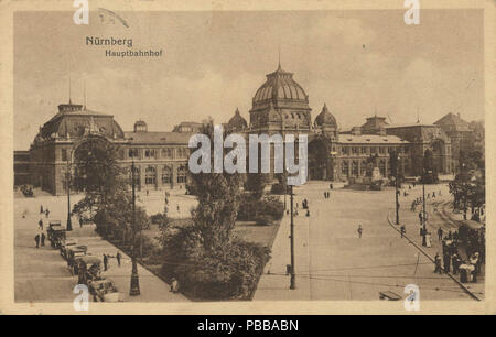 1123 Nürnberg Hauptbahnhof 1918 Stockfoto
