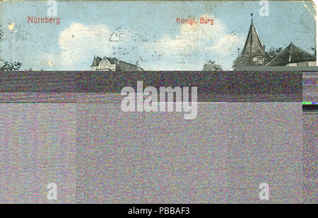 1123 Nürnberg - Burg Stockfoto