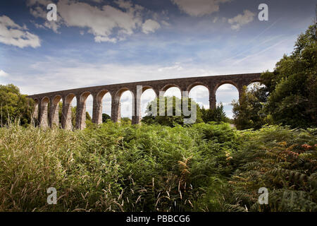 Cynghordy Viadukt, zwischen Llandovery und Llanwrtyd Wells, der die Herzen von Wales Bahnstrecke. Wales, Großbritannien Stockfoto