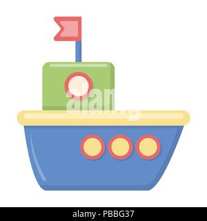 Schiff cartoon Symbol. Illustration für web und mobile. Stock Vektor