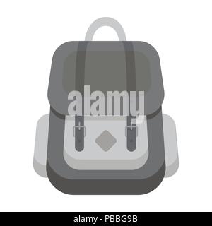 Hipster Rucksack Symbol in Schwarzweiß-Design auf weißem Hintergrund. Hüfthose style Symbol vektor Illustration. Stock Vektor