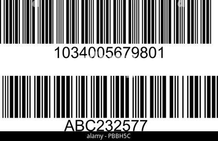 Barcode square Label auf weißem Hintergrund Stock Vektor