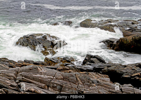 Wind und Wellen, Reisebericht, Reise Neufundland, Kanada, 'Rock'. Landschaften und malerische, kanadische Provinz, Stockfoto