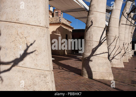 Almendralejo, Spanien. 26. Januar 2018: Rathaus Gebäude ehemaligen Palast der Monsalud, Almendralejo, Badajoz, Spanien. Äußere Quadrat Stockfoto