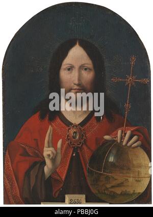 Anonyme/"Christus der Erlöser". Ca. 1510. Öl auf Leinwand. Museum: Museo del Prado, Madrid, España. Stockfoto