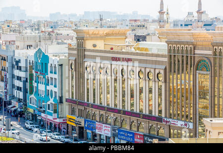 Blick auf Dubai Gold Souk Stockfoto