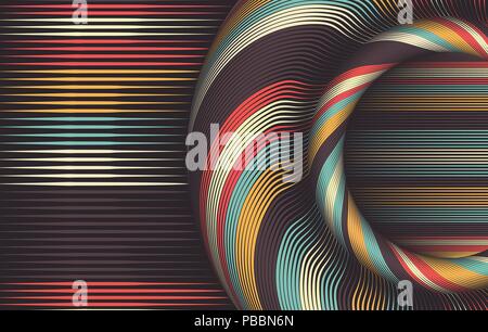 Abstrakte farbenfrohe string Linien Hintergrund. Vector Illustration. Stock Vektor